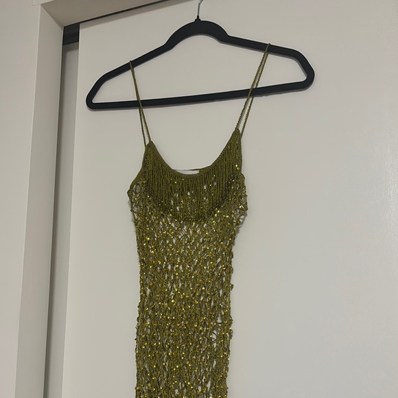Rat & Boa Olive Green Midi Dress - Picture 1 of 4